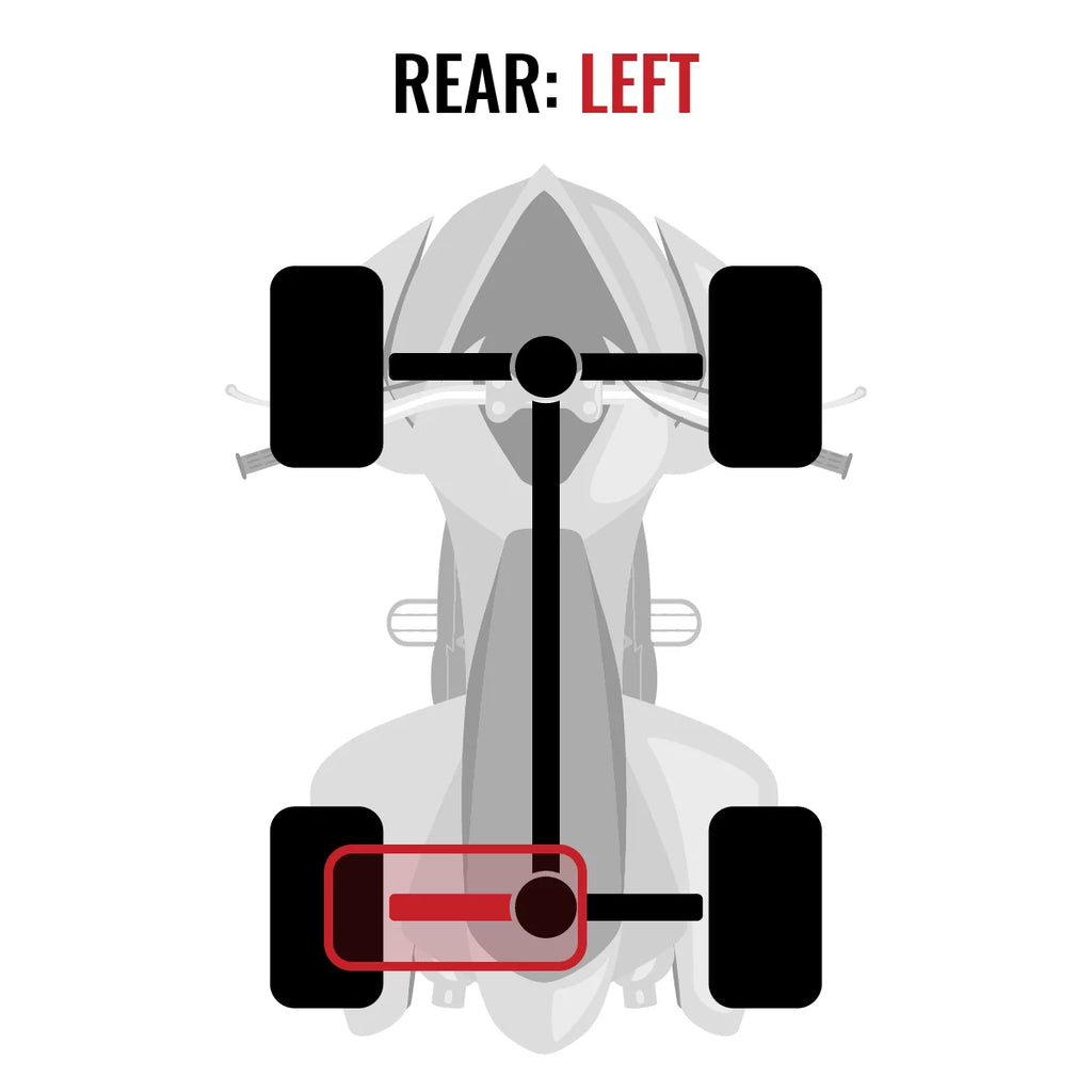 1000 Sixity Axle Rear XXC - compatible XT 4X4 EFI-STD Left with Can-Am Renegade 2015