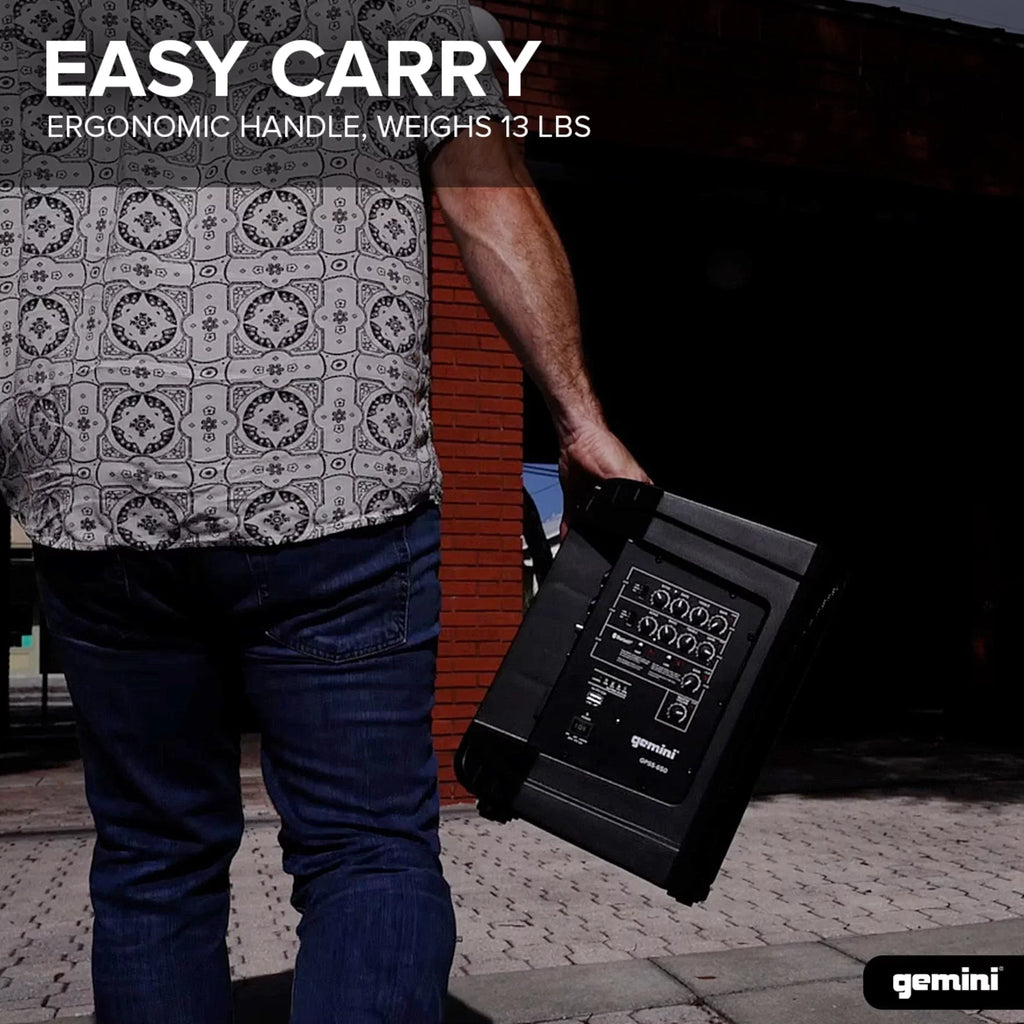 GPSS-650 Gemini PA System Battery-Powered