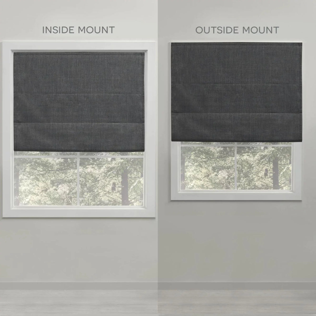 Total Exclusive 34"x64", Dark Grey Blackout Roman Esme Home Shade,