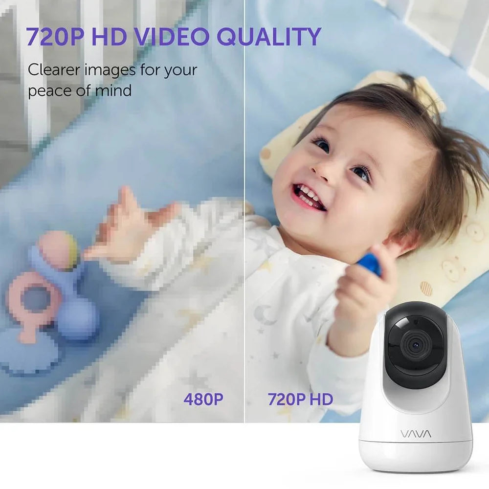Handheld and Screen 2-Way Monitor 720P with Baby White 5" VAVA Audio, Video