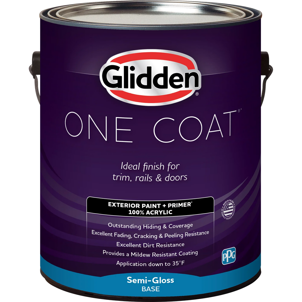 Primer Glidden Orange, 5 Orange Paint One Semi-Gloss, Essential Exterior / Gallons Coat +