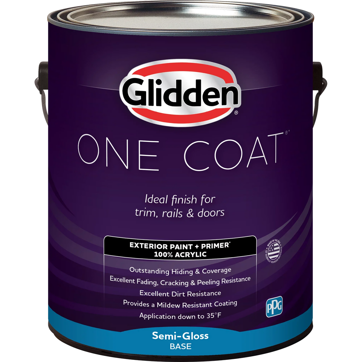 Primer Glidden Orange, 5 Orange Paint One Semi-Gloss, Essential Exterior / Gallons Coat +