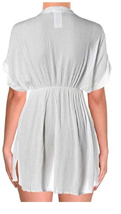 Crinkle Cover-Up, Ralph Lauren Dress Medium Size Rayon Lauren Womens