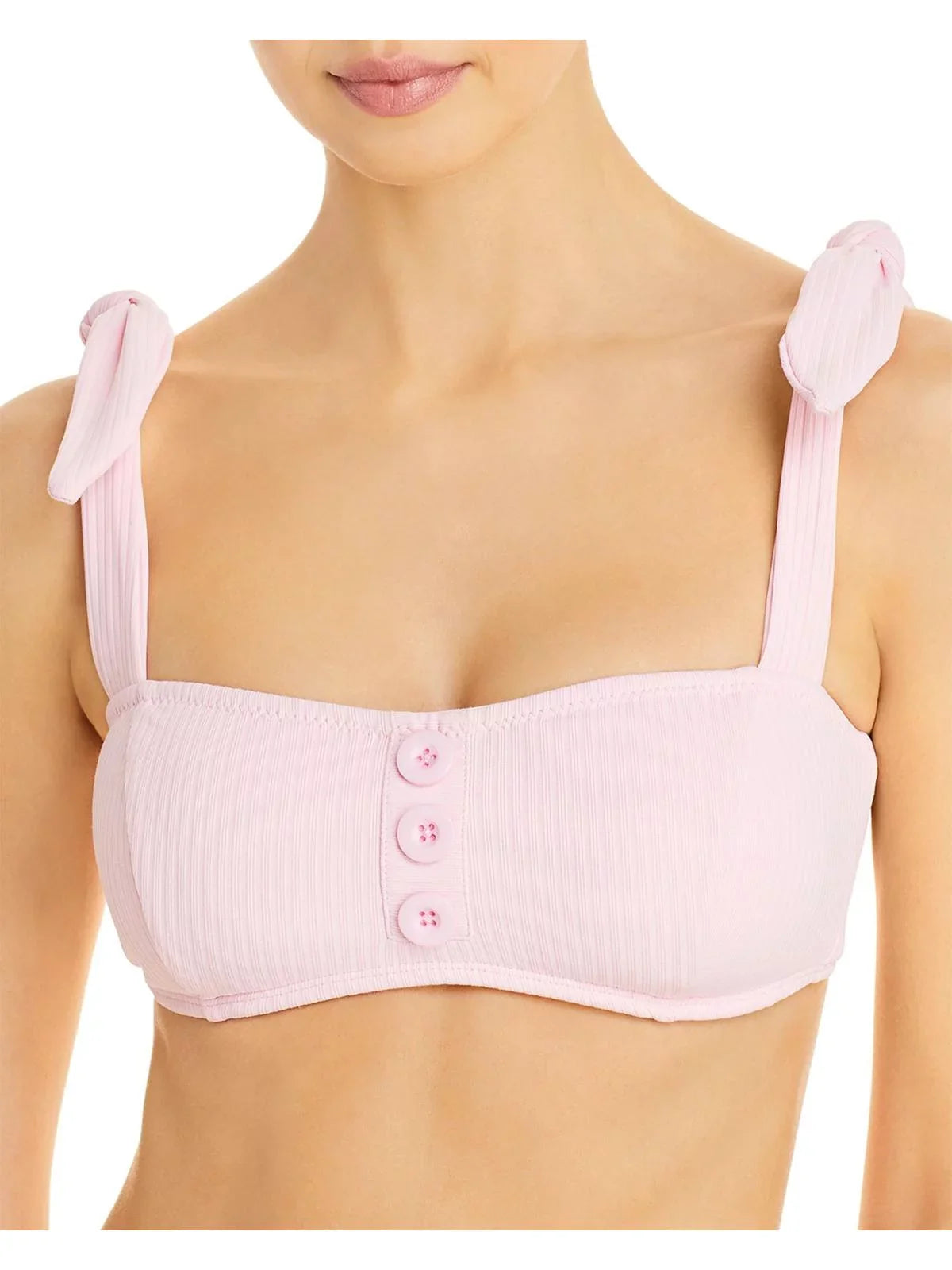 Separates Swim Tie Shoshanna Bandeau D Strap Top Pink Womens