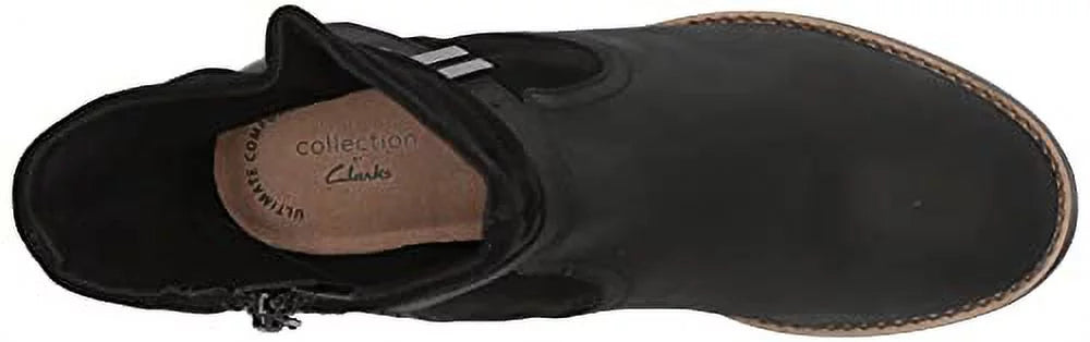 Camzin Fashion Clarks Black, Strap Women's 5 Boot,