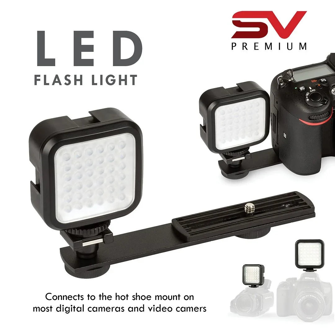 SanDisk 128GB (Body Card + EOS Flash Only) Case + Camera Bundle LED Mirrorless Canon Accessory with Memory Pack R10 Premium + 2 SV