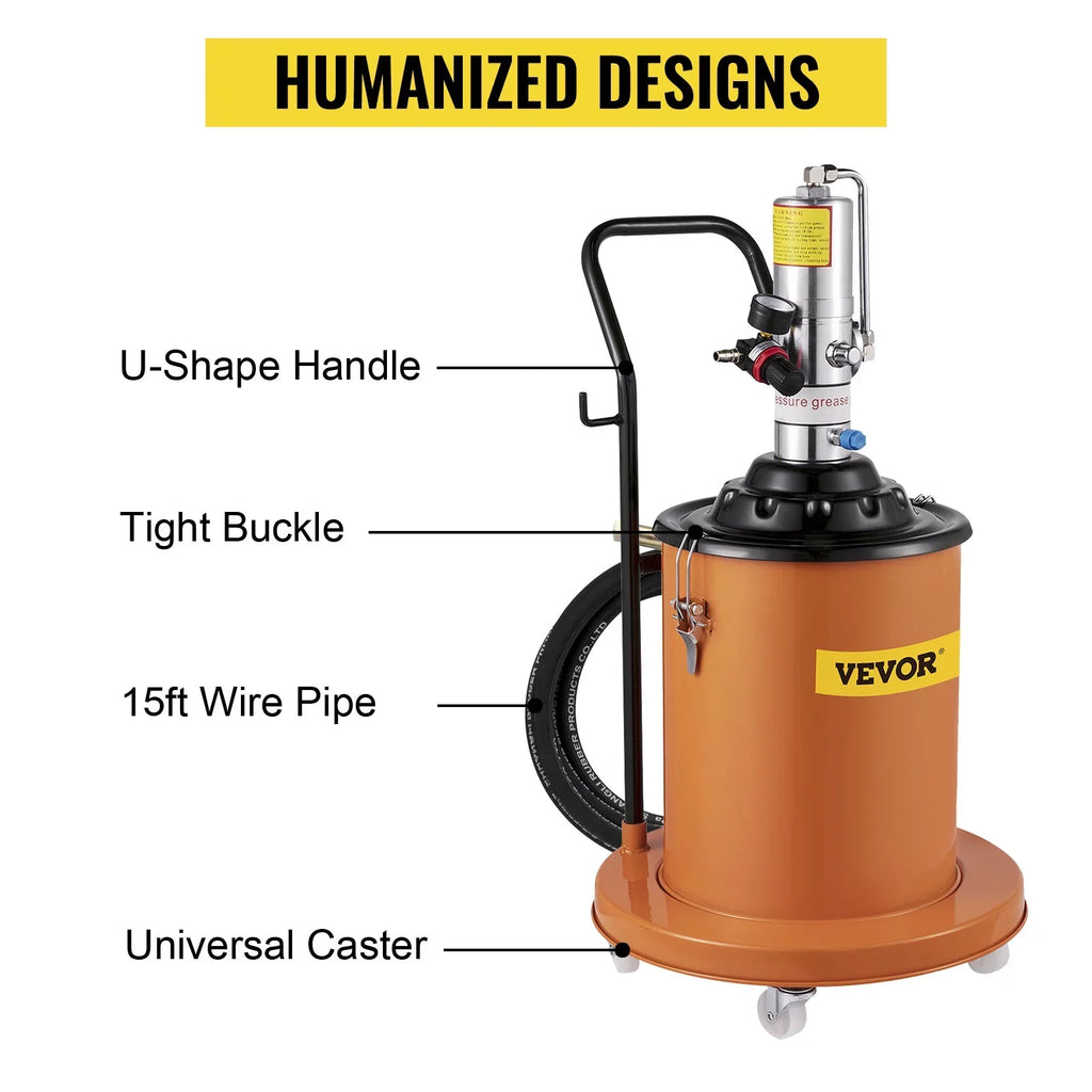 VEVOR Gallon Filler High Air Pump Pressure Compressed Pneumatic Injector 5 Grease