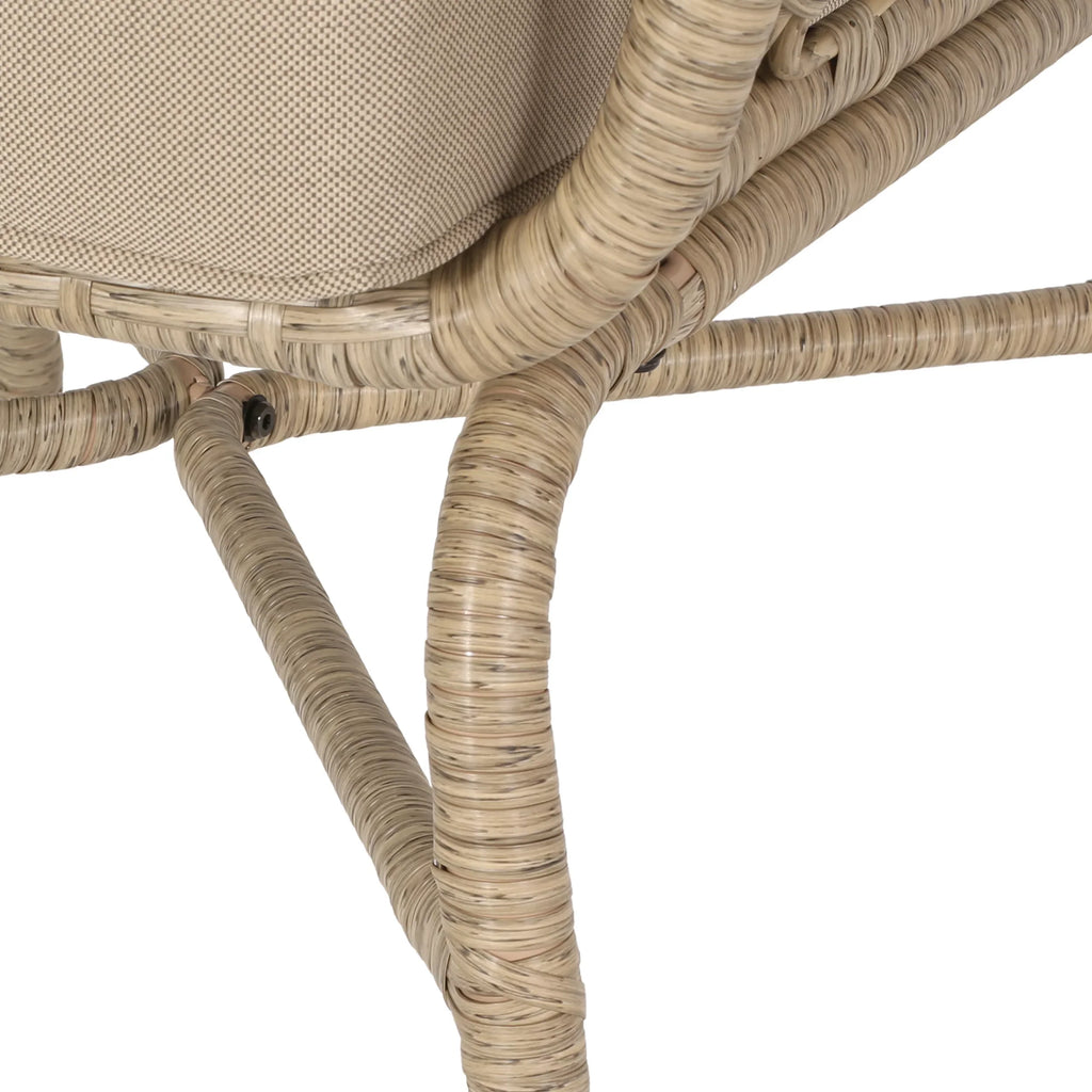 with Montserrat Brown Outdoor Wicker Seater 4 Cushions, Light and Set Beige Chat