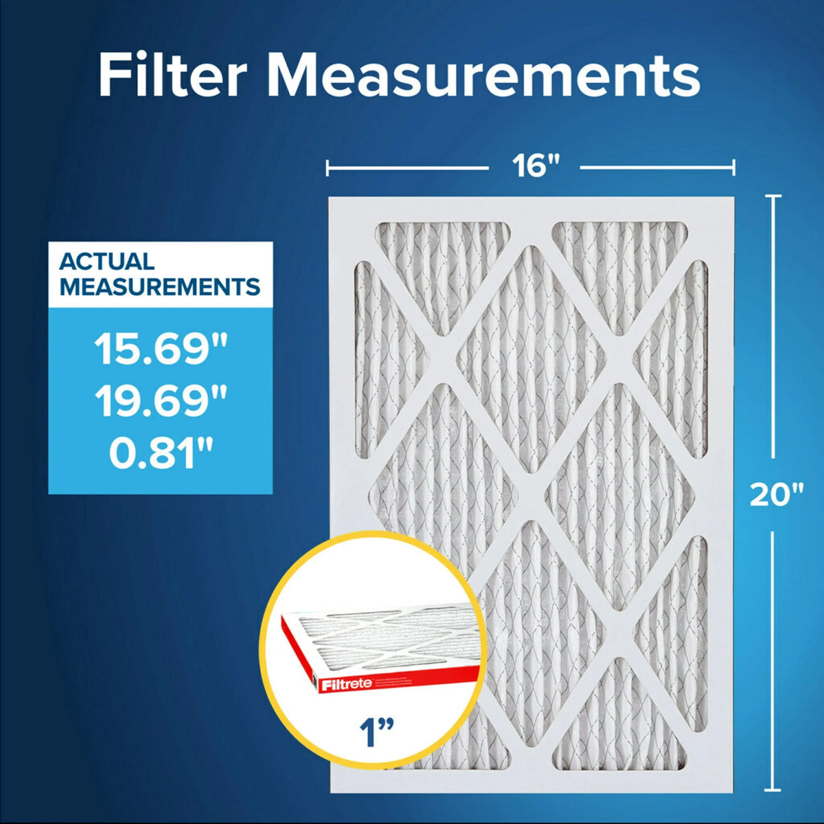 Filtrete 1000 Filters MERV Defense, 11, Filter, Allergen MPR 16x20x1 Air 4