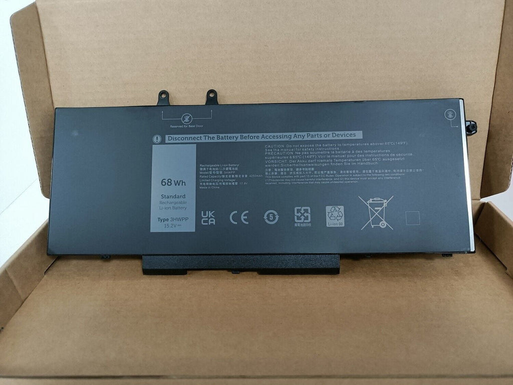 2-in-1 Precision 7500 15.2V 10X1J Inspiron N2NLL 5401 Dell 5411 03HWPP Inspiron 5510 for 5511 2-in-1 Battery ✅68Wh Black 3HWPP 7506 7706 17 Latitude 5410 451-BCMN 5501 3541 3551 1VY7F