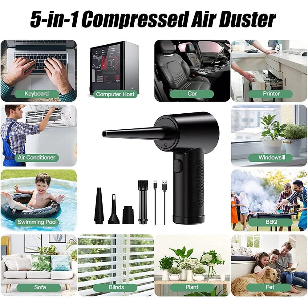 Computer Cleaner Portable Electric Air Car Air For Cordless Keyboard 51000RPM