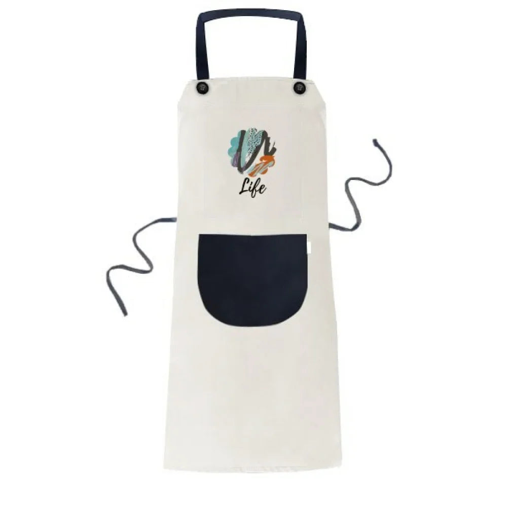Bib Adjustable s Apron Enthusiasm Pocket Cotton Kitchen Pinafore BBQ Art Linen