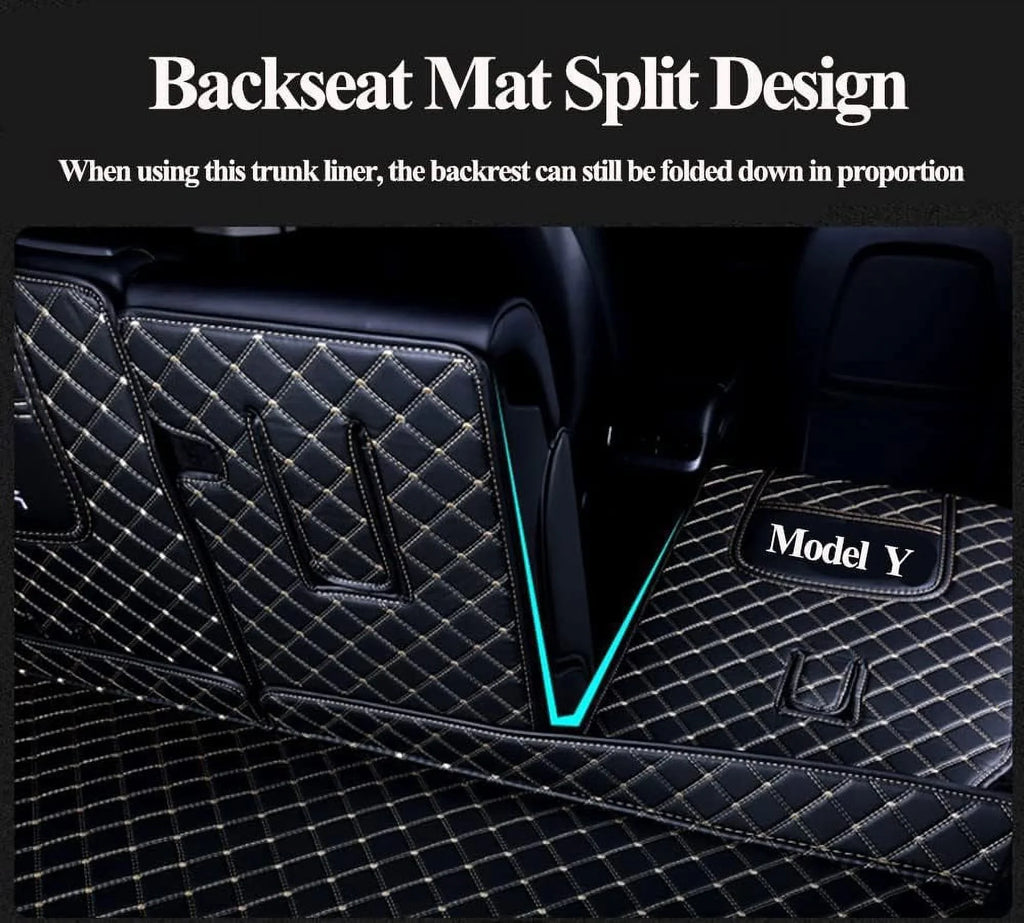 95% Weather All Liner Liner -Black Boot Car Coverage Custom Stitching Black with Mats Cargo for Trunk Makes BMW-Tesla-Mercedes-Honda-Lexus-Subaru Car Full Mats Trunk