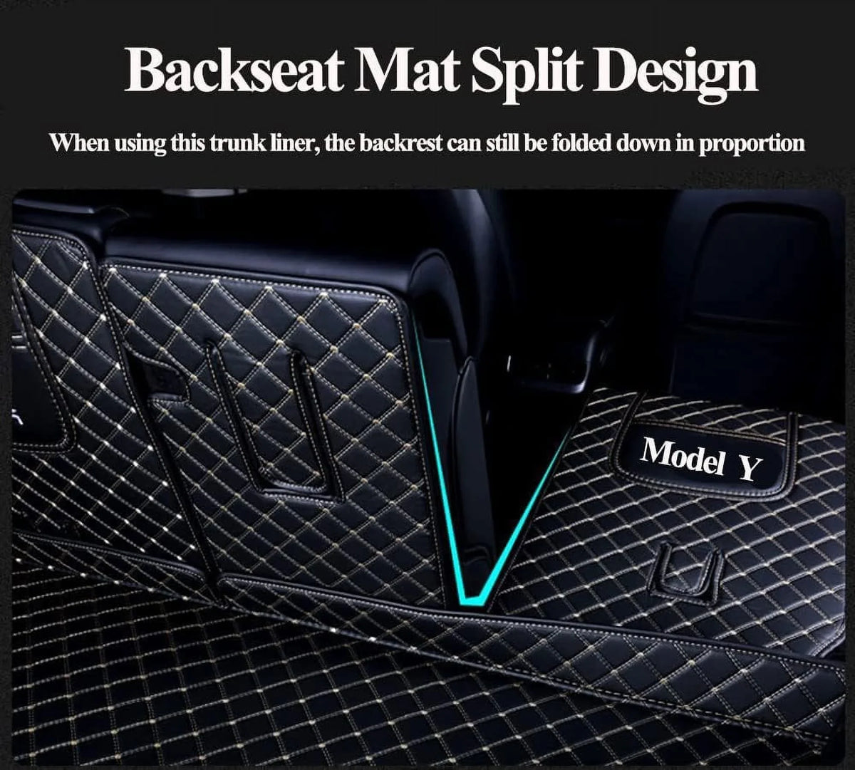 95% Weather All Liner Liner -Black Boot Car Coverage Custom Stitching Black with Mats Cargo for Trunk Makes BMW-Tesla-Mercedes-Honda-Lexus-Subaru Car Full Mats Trunk