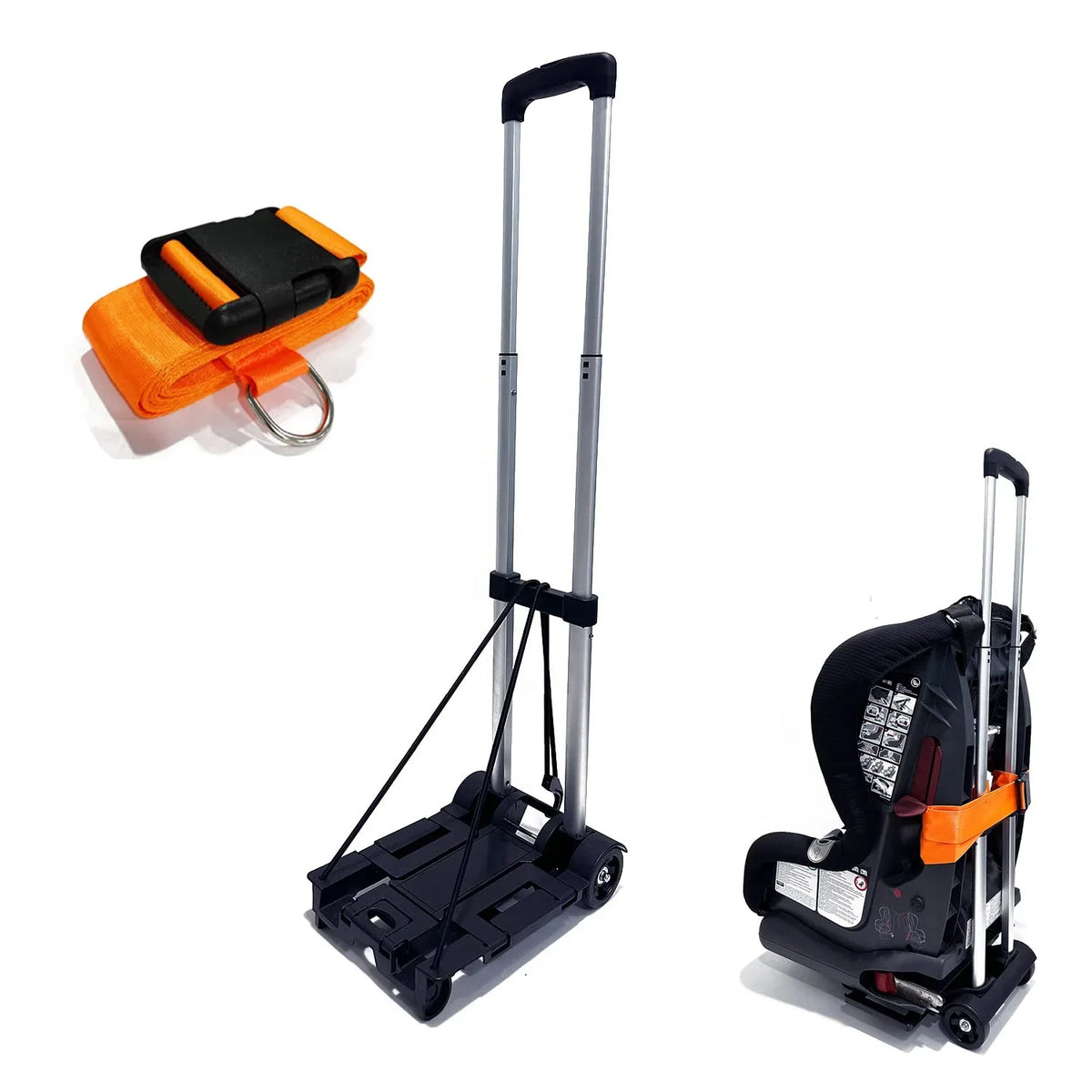 seat Over Base Head for Your for stowable Car Airplane Cart Travel Plate,Foldable, Traveling,Extendable or storable,and Airport-Carseat Under Compartment. Seat Roller