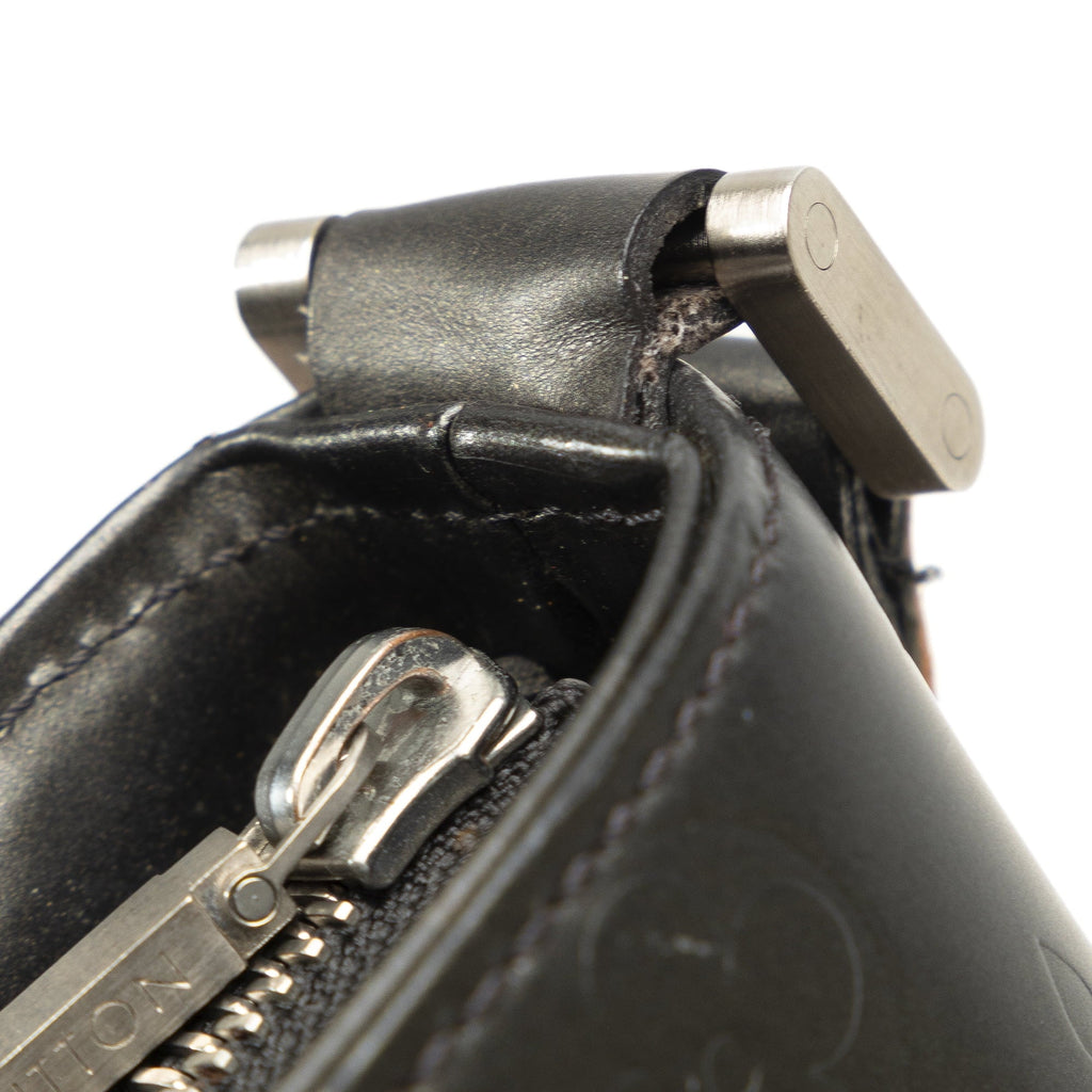 Leather Calf Shoulder (Good) Vuitton Bag Authenticated Monogram Gray Alston Pre-Owned Mat Louis Unisex