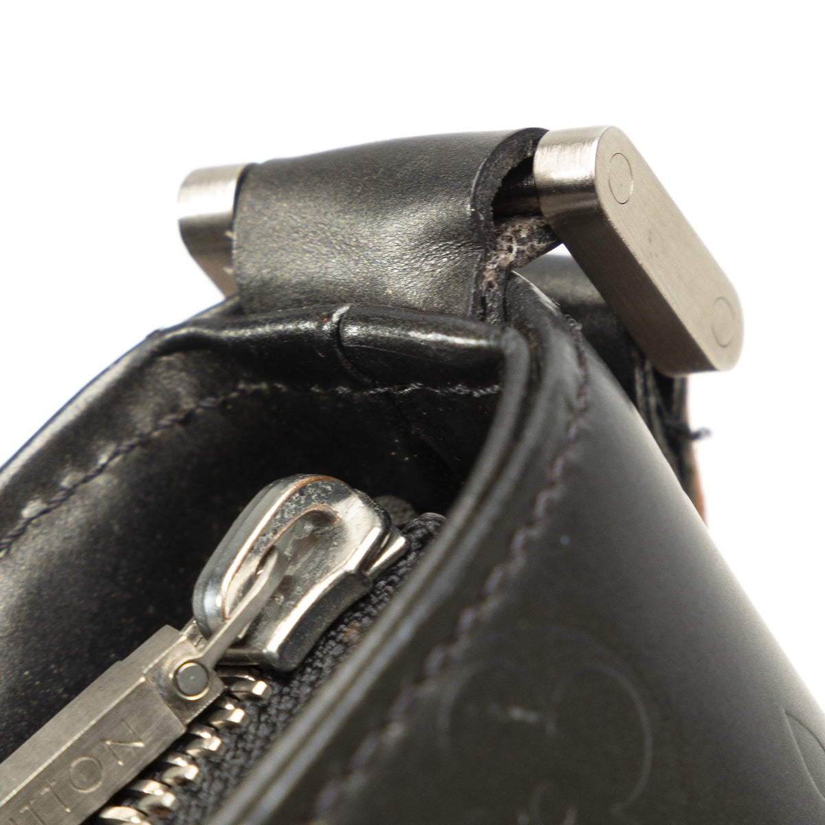 Leather Calf Shoulder (Good) Vuitton Bag Authenticated Monogram Gray Alston Pre-Owned Mat Louis Unisex
