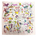 HERMES PALE/VERT/JA Hermes New) (Like Silk Scarf LES ROSE Light Carre Muffler CONFESSIONS Confession 100% 45 Pre-Owned Pink