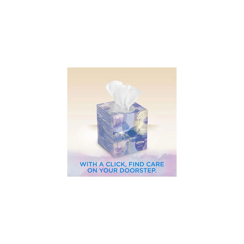 Facial (12 - Soft Boxes Ultra Cube 65 tissues) Kleenex Tissues Pack,