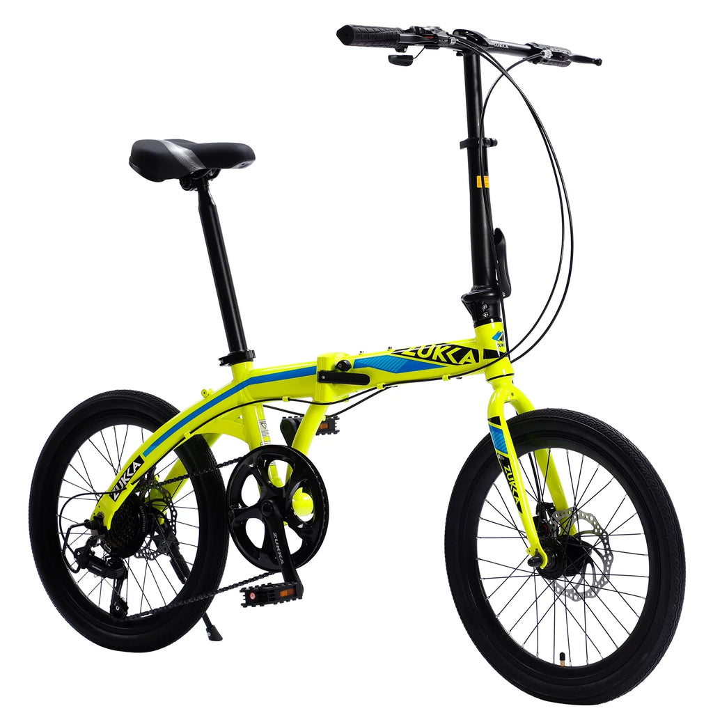 8 City 20" Bike, Speed Yellow Bike, Frame, Aluminium Alloy Folding
