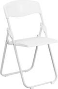 White Folding Duty With Capacity Ganging Lb. 500 Series Heavy Chair Brackets Plastic Built-In HERCULES