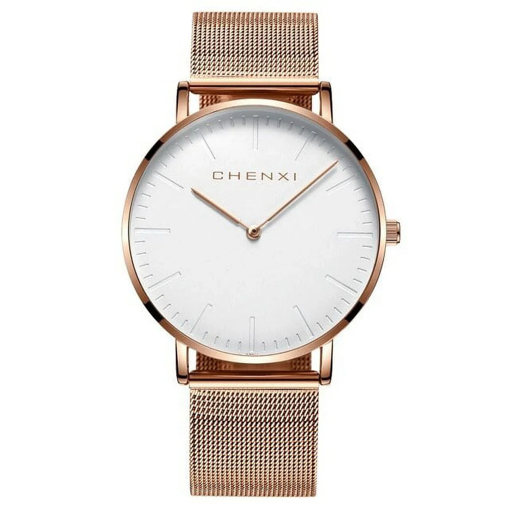 gold Fashion Rose Lover Ladies Watch thin Men Luxury Watches CHENXI Ultra Quartz Dress Woman Watch Elegant Brand Waterproof Top