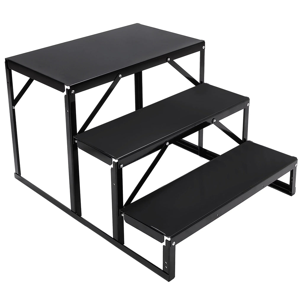 Steel Rail Steps Trailer Hand-railing HECASA Side RV Armrest W/ Stairs 3 Travel Load Hand Trailer for Universal Camper