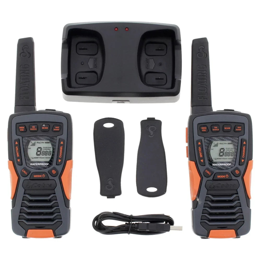 Waterproof - Two-Way Radio Long Cobra Floats, 22 (2-Pack) Adults Rechargeable, Walkie FLT Talkies Set ACXT1035R Channels, CAMO for 37-Mile Range