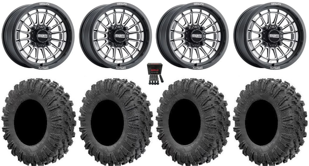 Can-Am / Cut Delta Pioneer Maverick Bk 1000 Contrast / Wheels 32" MotoRavage Honda Talon X3 MetalFX 15" Tires