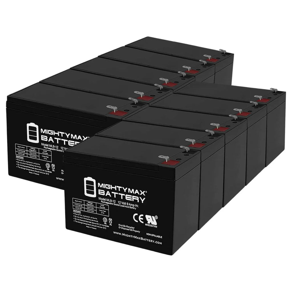 12V Pack - 10 Electric SLA Bike Battery Merida PC 9Ah Replaces 500