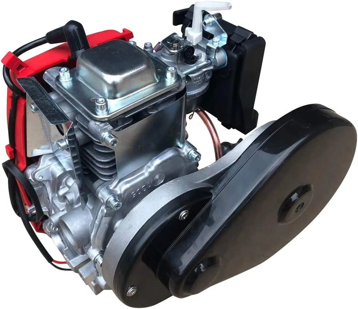 Cycle Gasoline 53cc Conversion Super Gas PEXMOR 4-Stroke Bicycle Motor Bike Fuel-efficient Set Motorized Refit Bike for 26-28" Petrol Engine Motor V-Frame Bikes Motor Bicycle Kit, Kit, with Kit