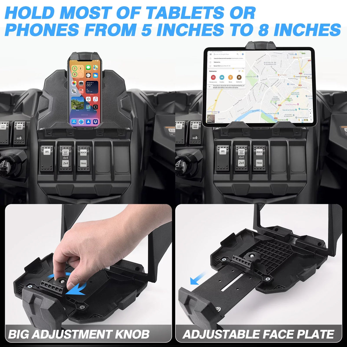 Phone Holder Box Organizer GPS MICTUNING Holder, X3 Storage Tray Device Tablet Ipad Electronic