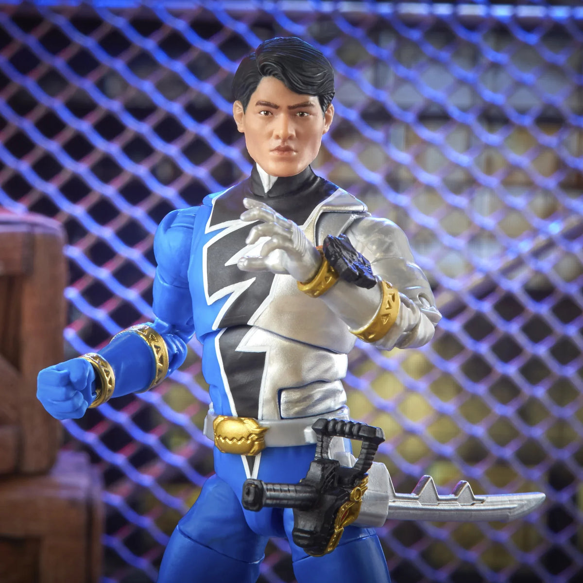 Rangers 6-inch Ranger Fury Figure Blue Collectible Premium Collection Power Accessories Lightning Action Dino Toy with