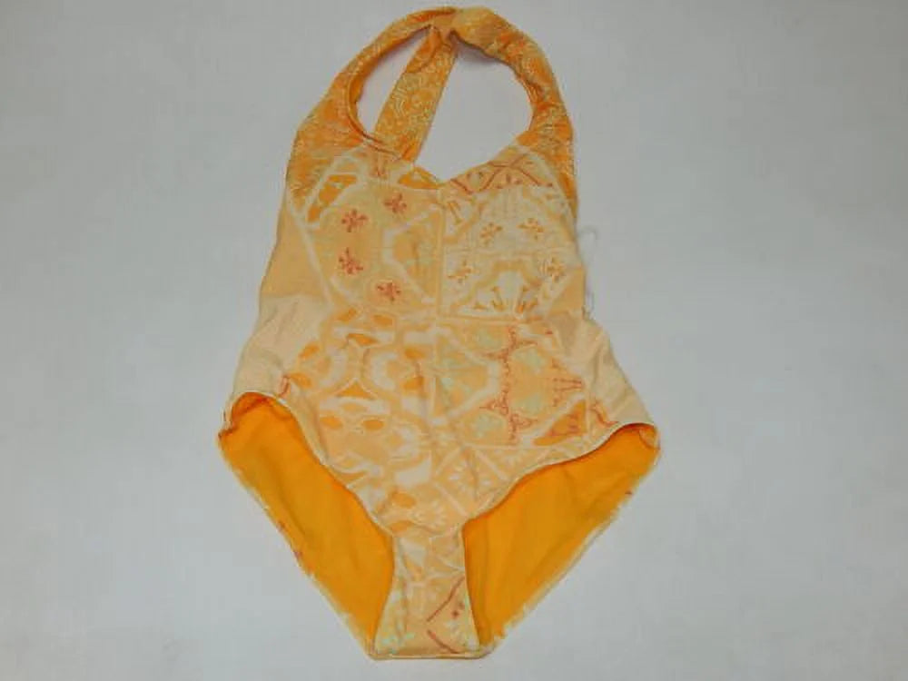 V-Neck (S) prAna Small Triangle High Size Ella Back Cross One Piece Amber Lisbon