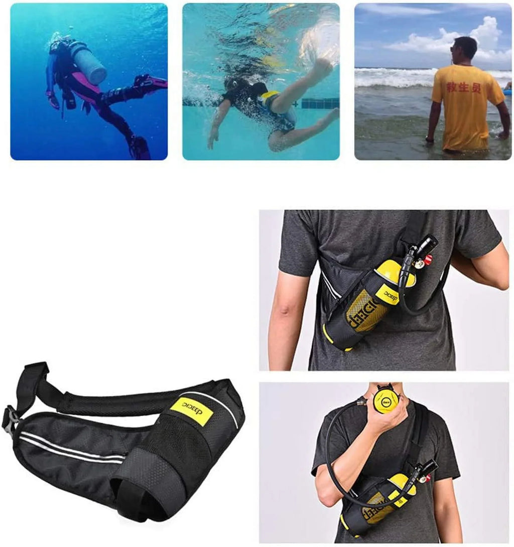 FETCOI Diving by Tank Cylinder Refill Refill Diving High Pressure Air DIDEEP Pump Equipment Adapter Scuba Underwater 1L Breathe E-S400B for Training Mini