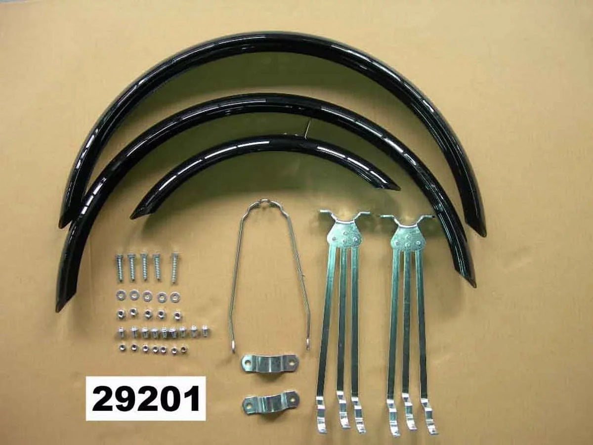 20" EZ-3 Fenders Seeker Front Two Set Black Trike / Sun 16" Rear Recumbent