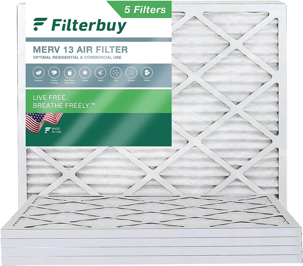 24x30x1 MERV HVAC Air 13 (5-Pack) AC Pleated Filterbuy Filters Furnace