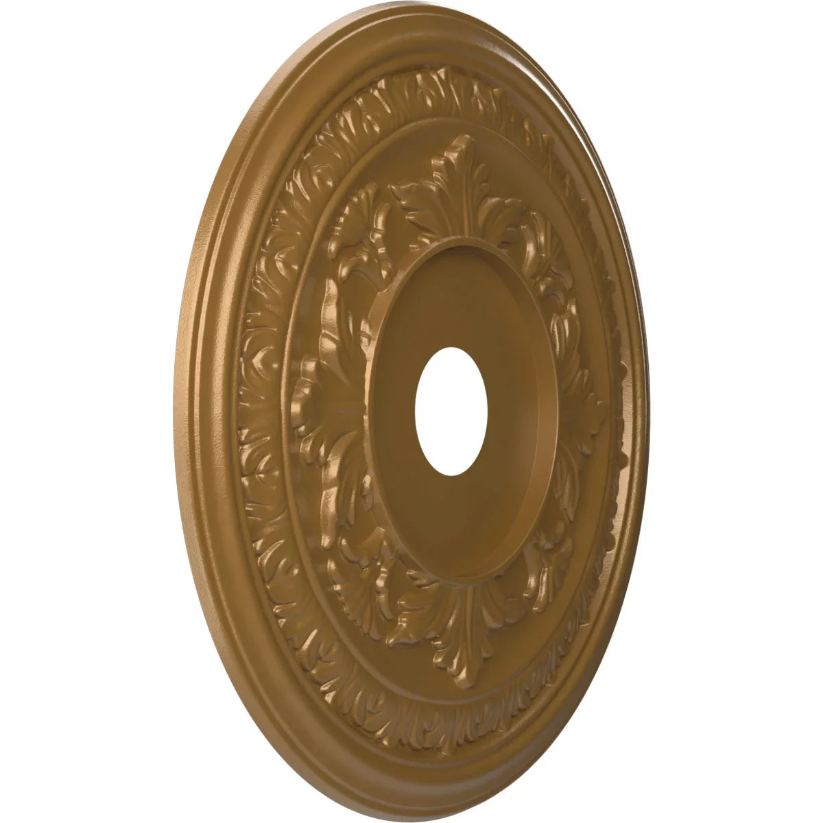 x Baltimore 3/4"), 3 Metallic Rush 1"P 1/2"ID up Canopies 7 Ekena 22"OD Gold Thermoformed PVC x Medallion Ceiling to (Fits Millwork