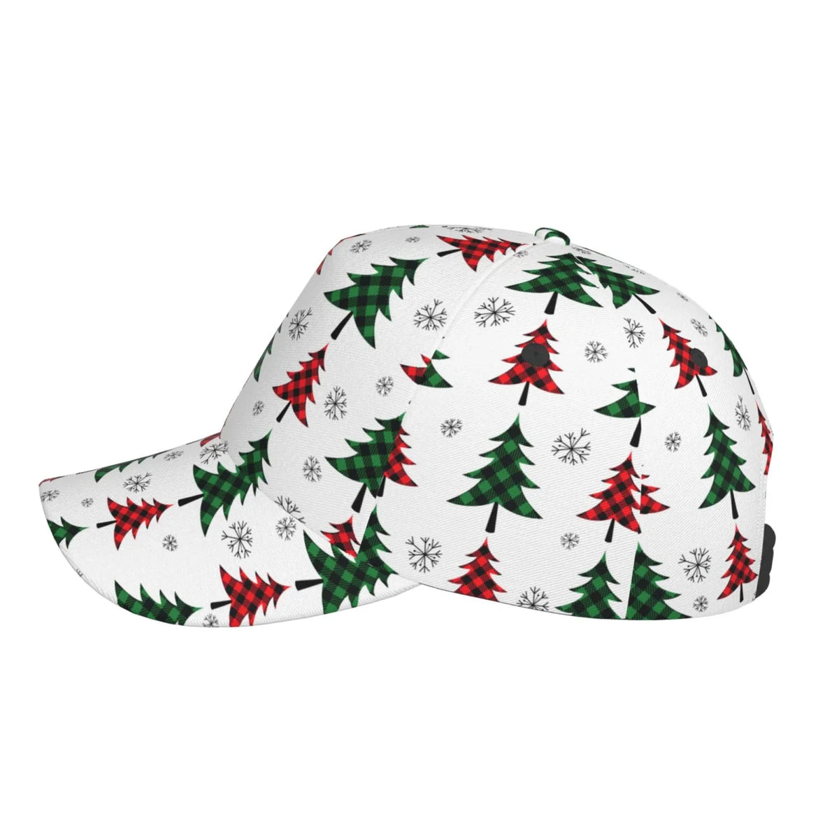 Baseball and Plaid Cap Outdoor All Workouts Seasons Adjustable Christmas Dad Activities Running Hat(Buffalo for Size Balery Trees)