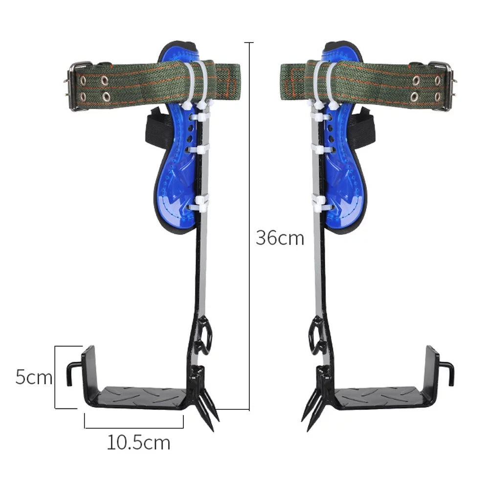 Climbing Shoes and 2 with Gears Tree Tree Spikes Safety Harness Tool Set Straps, Observation, Sports for Pole Belt Climbing Hunting Fruit, Adjustable Picking Indoor Climbing