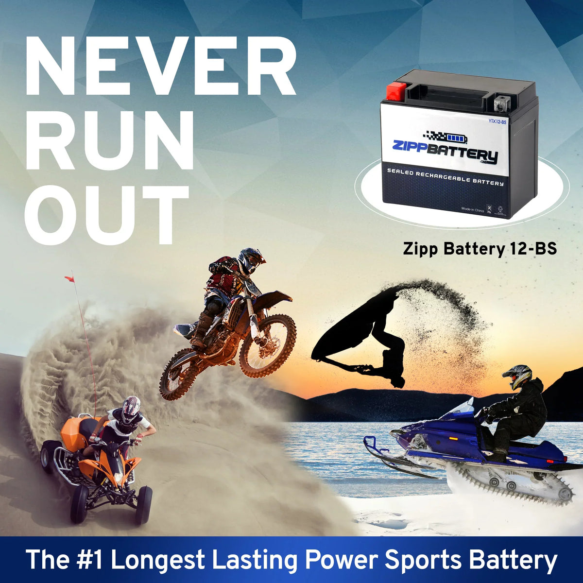 Motorcycle for Battery YTX12-BS 12 Gsx-r1000 1000cc (12-BS 180 Volt,10 Battery 2004 CCA) Suzuki Ah, Zipp