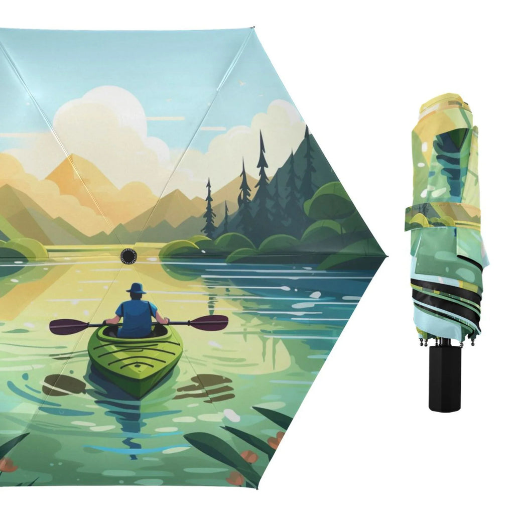 Boating- Size - Rain Compact for Landscape Umbrella Travel Folding 50+ Packable UPF Arc Boating To Umbrella 101 Lightweight Windproof