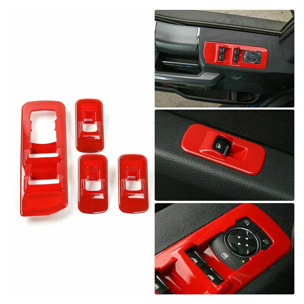 Kit Console F150 Center Cover Set 28pcs Teledu Red Interior Full Trim