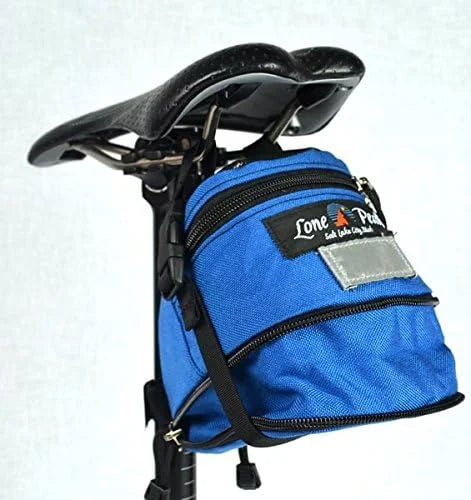 | Saddle Nylon Durable 1000 Bag Bikepacking Seat Mini-Wedge Pack Bag Mount (Made | | | Seat Bike Bicycle - USA) Peak Expandable Bag in Superior D | Blue Lone The