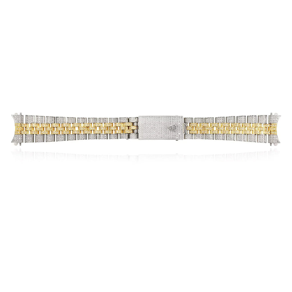 Jubilee 36mm Custom 4.5C Diamond Datejust Watch 2-Tone Band Rolex Yellow Natural