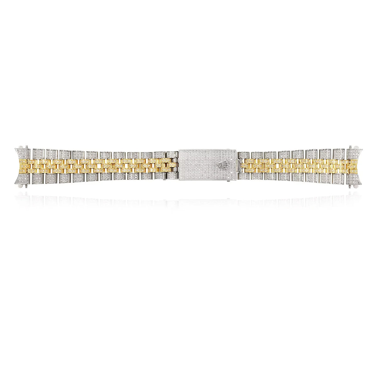 Jubilee 36mm Custom 4.5C Diamond Datejust Watch 2-Tone Band Rolex Yellow Natural