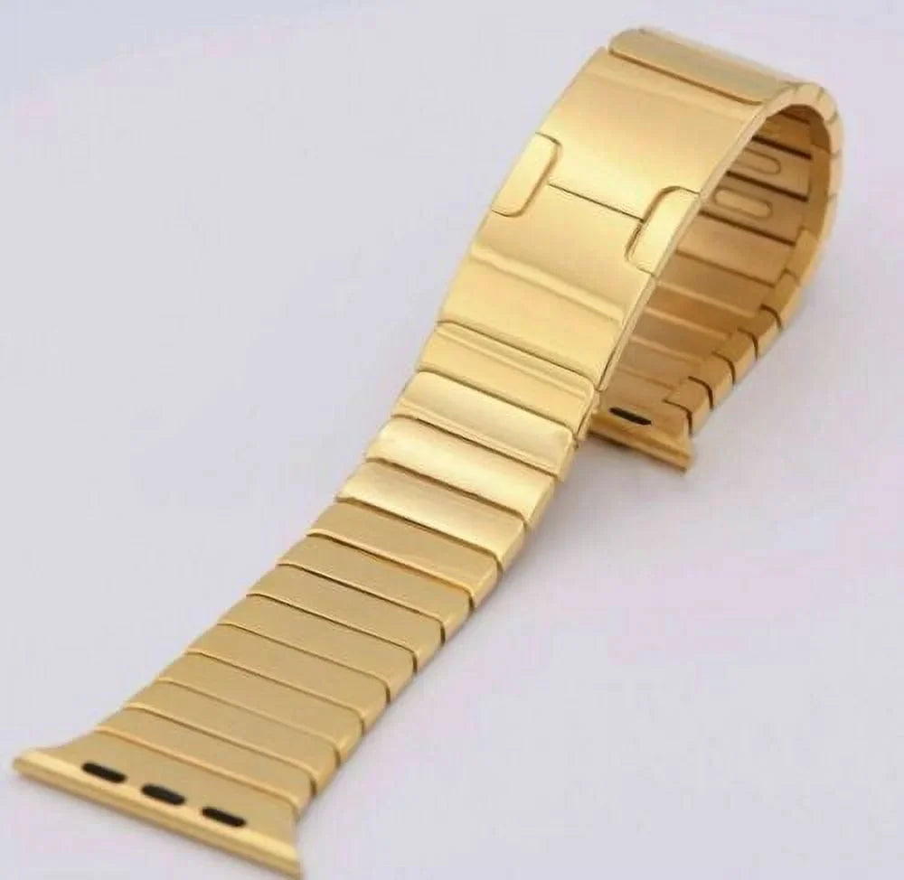 Authentic Polished iWatch 24K 44MM Band Link 42MM for Custom Gold DIAMOMD