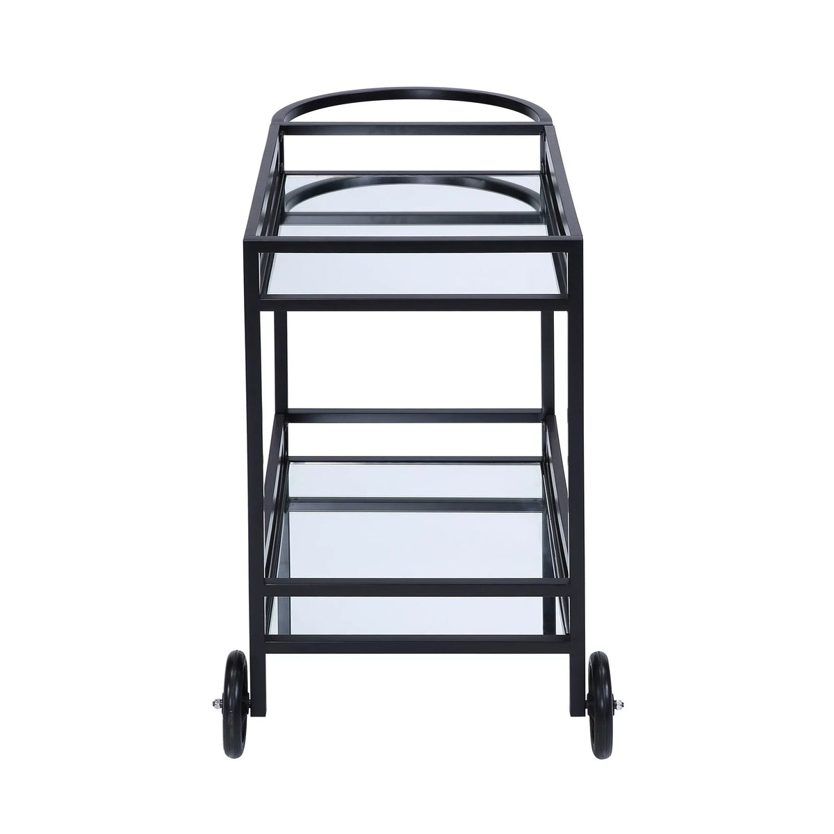 Finish Cart, & Kitchen Serving BESTCOSTY Carts Black Metal Wood