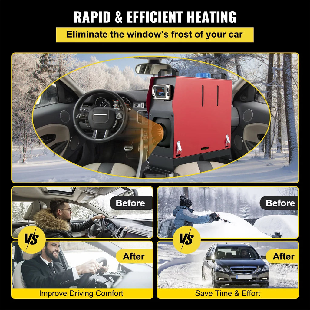 Wireless Diesel Bus, Silencer, 8KW, Motorhomes Switch, and Air Engineering Truck, Trailer for Control LCD VEVORbrand Heater One Parking Air One Diesel All Car, in Vehicles Outlet 12V with Boat