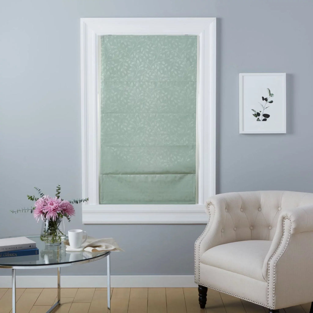 Sage Total Shade, Home Exclusive Roman 64", Bolan Botanical Blackout 34"x